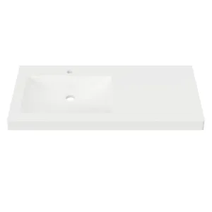Monaco Grand • Offset Bowl LH 1050mm 1TH, Mineral Composite by Duroclass, a Basins for sale on Style Sourcebook