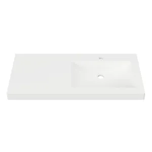 Monaco Grand • Offset Bowl RH 1050mm 1TH, Mineral Composite by Duroclass, a Basins for sale on Style Sourcebook