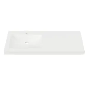 Monaco Grand • Offset Bowl LH 1200mm 1TH, Mineral Composite by Duroclass, a Basins for sale on Style Sourcebook