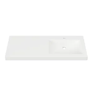 Monaco Grand • Offset Bowl RH 1200mm 1TH, Mineral Composite by Duroclass, a Basins for sale on Style Sourcebook