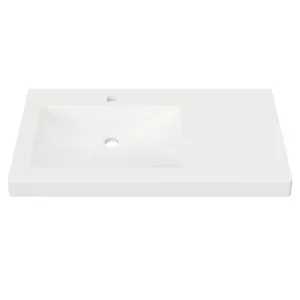 Monaco Grand • Offset Bowl LH 900mm 1TH, Mineral Composite by Duroclass, a Basins for sale on Style Sourcebook