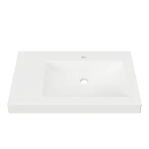 Monaco Grand • Offset Bowl RH 750mm 1TH, Mineral Composite by Duroclass, a Basins for sale on Style Sourcebook