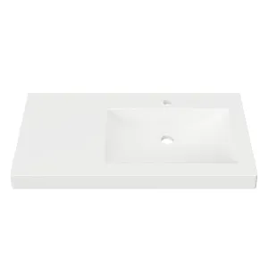 Monaco Grand • Offset Bowl RH 900mm 1TH, Mineral Composite by Duroclass, a Basins for sale on Style Sourcebook