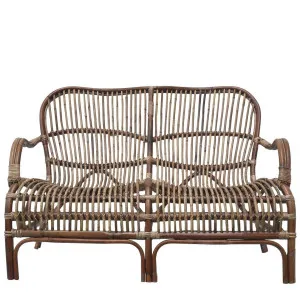 Seville Rattan Two Seater Antique -Outdoor Undercover Armchair by Florabelle Living, a Chairs for sale on Style Sourcebook
