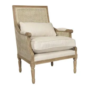 Hicks Caned Armchair Natural by Florabelle Living, a Chairs for sale on Style Sourcebook