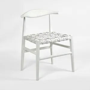 Sorren Dining Chair White Leather by Florabelle Living, a Chairs for sale on Style Sourcebook