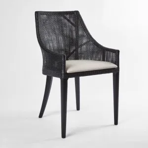 Charlotte Rattan Dining Chair Black by Florabelle Living, a Chairs for sale on Style Sourcebook
