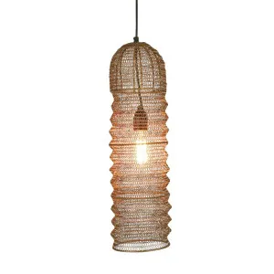 Monash Wire Mesh Ceiling Pendant Brass by Florabelle Living, a Pendant Lighting for sale on Style Sourcebook