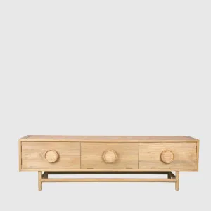 Rondo Entertainment Unit Natural by Florabelle Living, a Console Table for sale on Style Sourcebook