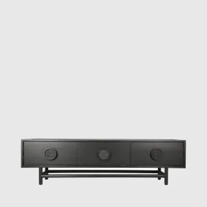 Rondo Entertainment Unit Black by Florabelle Living, a Console Table for sale on Style Sourcebook