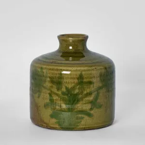 Mae Terracotta Green Small Vase by Florabelle Living, a Vases & Jars for sale on Style Sourcebook