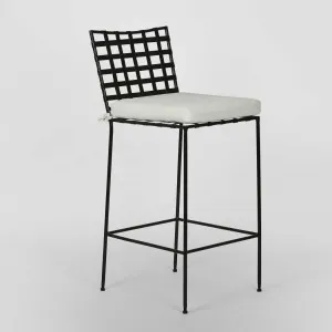 Sheffield Iron Bar Stool with cushion -Outdoor by Florabelle Living, a Stools for sale on Style Sourcebook
