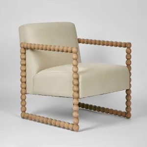 Bobbin Oak ArmChair Natural/Linen by Florabelle Living, a Chairs for sale on Style Sourcebook