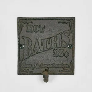 Hot Bath Plaque Brown by Florabelle Living, a Statues & Ornaments for sale on Style Sourcebook
