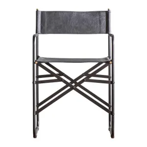 Jodhpur Black Leather ArmChair Set of Two by Florabelle Living, a Chairs for sale on Style Sourcebook