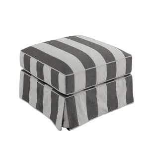 Slip Cover Only - Noosa Hamptons Ottoman Grey/Cream Stripe by Florabelle Living, a Sofas for sale on Style Sourcebook