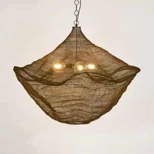 California Hanging Lamp Antique Brass by Florabelle Living, a Pendant Lighting for sale on Style Sourcebook
