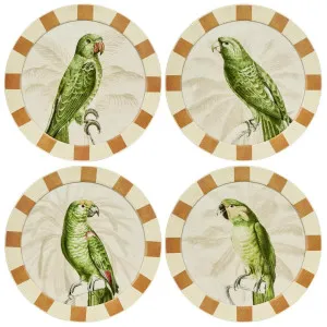 Parrots Round Wall Art Set of 4 by Florabelle Living, a Prints for sale on Style Sourcebook