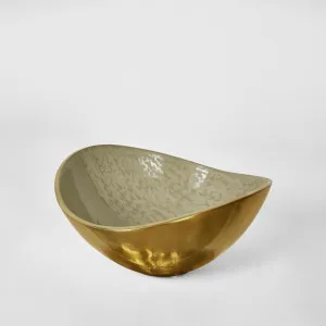 Elsa Curved Bowl Beige Gloss Medium by Florabelle Living, a Decorative Plates & Bowls for sale on Style Sourcebook