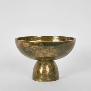 Gia Footed Bowl Medium Antique Gold by Florabelle Living, a Decorative Plates & Bowls for sale on Style Sourcebook