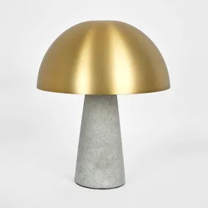Degraves Concrete & Brass Table Lamp & Shade by Florabelle Living, a Table & Bedside Lamps for sale on Style Sourcebook
