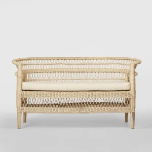 Livingstone Loveseat Natural/White cushion - Outdoor Under-Cover by Florabelle Living, a Sofas for sale on Style Sourcebook
