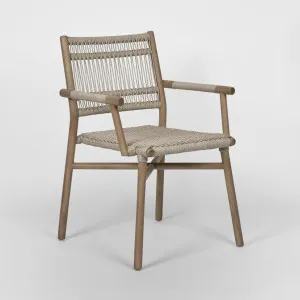 Wategos Teak Dining Armchair Natural -Outdoor by Florabelle Living, a Chairs for sale on Style Sourcebook