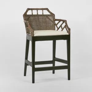Baker Counter Stool with arms Soil Brown by Florabelle Living, a Stools for sale on Style Sourcebook