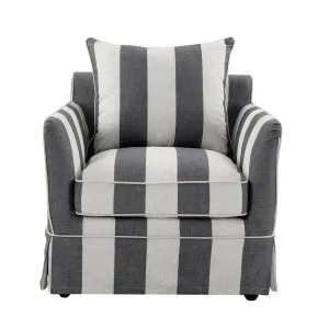 Slip Cover Only - Noosa Hamptons Armchair Grey/Cream Stripe by Florabelle Living, a Sofas for sale on Style Sourcebook
