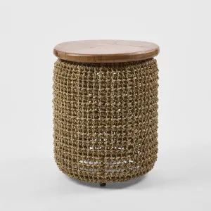 Naves Side Table with teak top by Florabelle Living, a Coffee Table for sale on Style Sourcebook