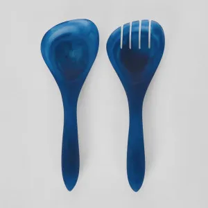 IDRA Swirl Resin Salad Servers Blue by Florabelle Living, a Side Table for sale on Style Sourcebook