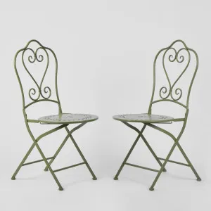 Annabel Folding Dining Chair Green -Outdoor by Florabelle Living, a Chairs for sale on Style Sourcebook