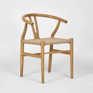 Arc Wishbone Dining Chair Natural by Florabelle Living, a Chairs for sale on Style Sourcebook