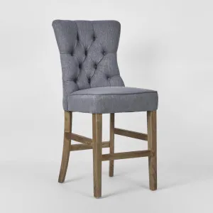 Storm Grey Counter Chair with Buttons by Florabelle Living, a Stools for sale on Style Sourcebook