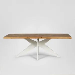 Mudgee 220 cm Dining Table Timber Top White Leg by Florabelle Living, a Coffee Table for sale on Style Sourcebook