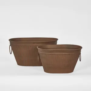 Lille Oval Tubs Set of 2 by Florabelle Living, a Vases & Jars for sale on Style Sourcebook