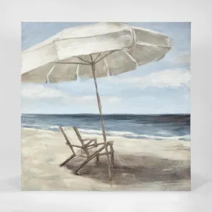 Deck Chair w Umbrella Paint Wall Art by Florabelle Living, a Prints for sale on Style Sourcebook