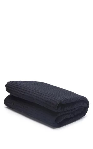 Ribbed Sherpa Throw Quilt Black by Florabelle Living, a Throws for sale on Style Sourcebook