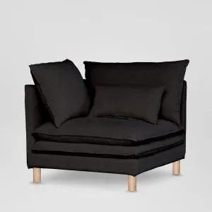 Aura Corner Sofa Base With Cover Charcoal by Florabelle Living, a Sofas for sale on Style Sourcebook