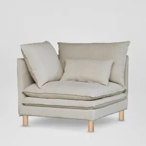 Aura Corner Sofa Base With Cover Natural by Florabelle Living, a Sofas for sale on Style Sourcebook
