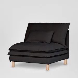 Aura Single Seater Sofa With Cover Charcoal by Florabelle Living, a Sofas for sale on Style Sourcebook