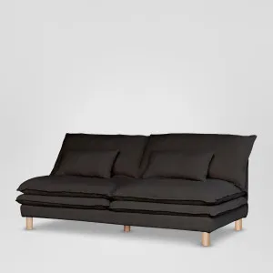 Aura 2str No Arms Sofa Base with Cover Charcoal by Florabelle Living, a Sofas for sale on Style Sourcebook