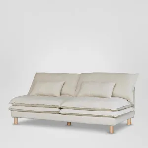Aura 2str No Arms Sofa Base with Cover Natural by Florabelle Living, a Sofas for sale on Style Sourcebook