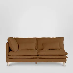 Aura 2str Left Arm Sofa Base with Cover Brown by Florabelle Living, a Sofas for sale on Style Sourcebook