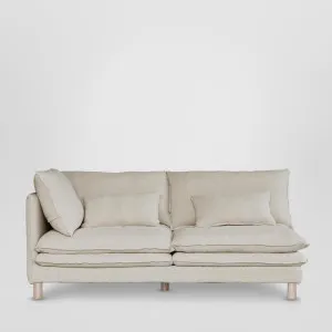 Aura 2str Left Arm Sofa Base with Cover Natural by Florabelle Living, a Sofas for sale on Style Sourcebook