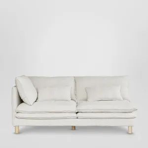 Aura 2str Left Arm Sofa Base with Cover White by Florabelle Living, a Sofas for sale on Style Sourcebook
