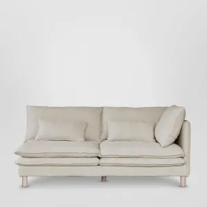 Aura 2str Right Arm Sofa Base With Cover Natural by Florabelle Living, a Sofas for sale on Style Sourcebook