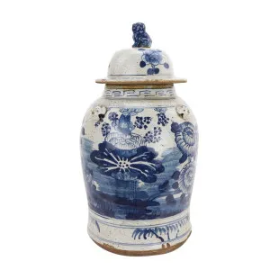 Lotus Porcelain Lidded Ginger Jar Large by Florabelle Living, a Vases & Jars for sale on Style Sourcebook