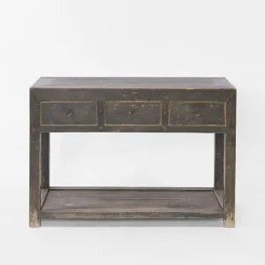 Shanxi Elm Console With 3 Drawers 150 Years Old by Florabelle Living, a Console Table for sale on Style Sourcebook