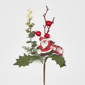 Holly & Santa Christmas Pick by Florabelle Living, a Plants for sale on Style Sourcebook